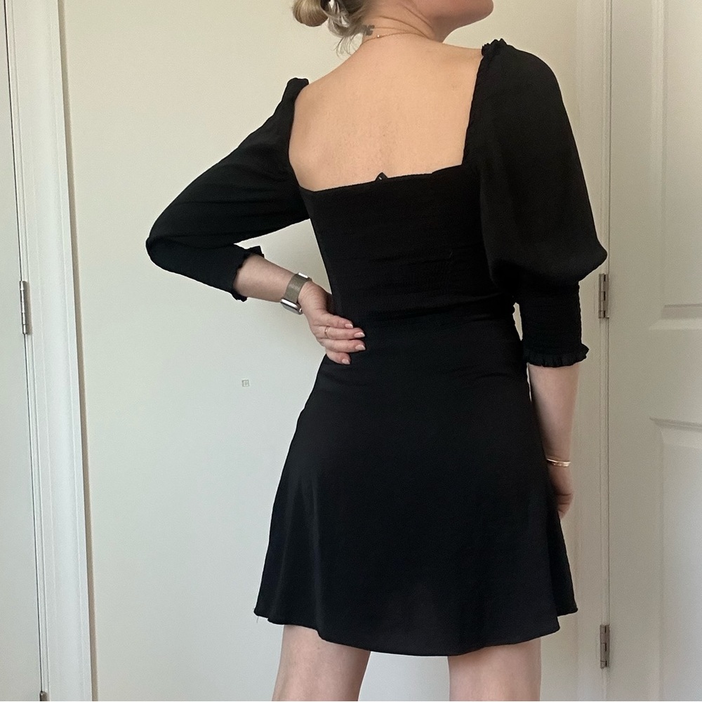 Sweetheart Neck Mini Black Dress - Picture 10 of 10